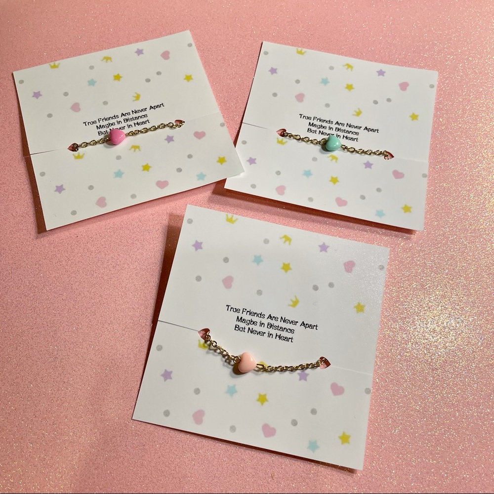 Ritzee Rebel Dainty Pastel Heart Bracelet - Choose 1